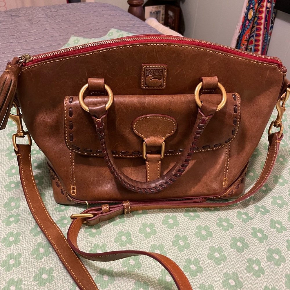 Dooney & Bourke chestnut leather florentine bag